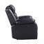 Fauteuil inclinable noir en cuir synthétique