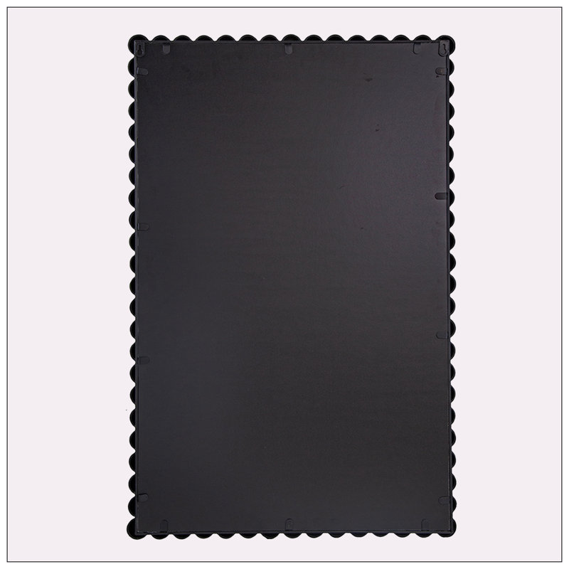 Harley Black Iron Beaded Rectangular Wall Mirror