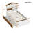 Twin Size House-Shaped Wooden Bed With Storage Shelf On The Headboard, Built-In Two Storage Drawers-1797083065