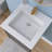Venere Dark Grey Bathroom Vanity 16'' Floating Wall Mount Solid Surface Vanity Cabinet with Single Basin Vanity Top