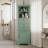 Triangle Tall Corner Cabinet With 3 Drawers And Adjustable Shelves, MDF Storage Cabinet For Bathroom, Kitchen, Or Living Room-1905702156