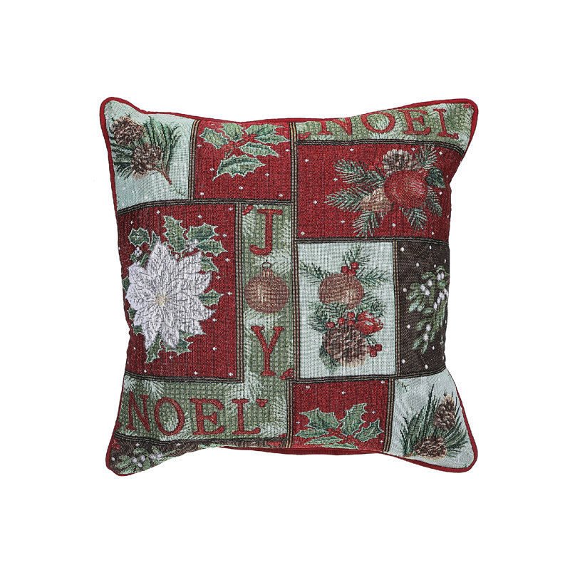 Floral Cotton Blend Throw Pillow