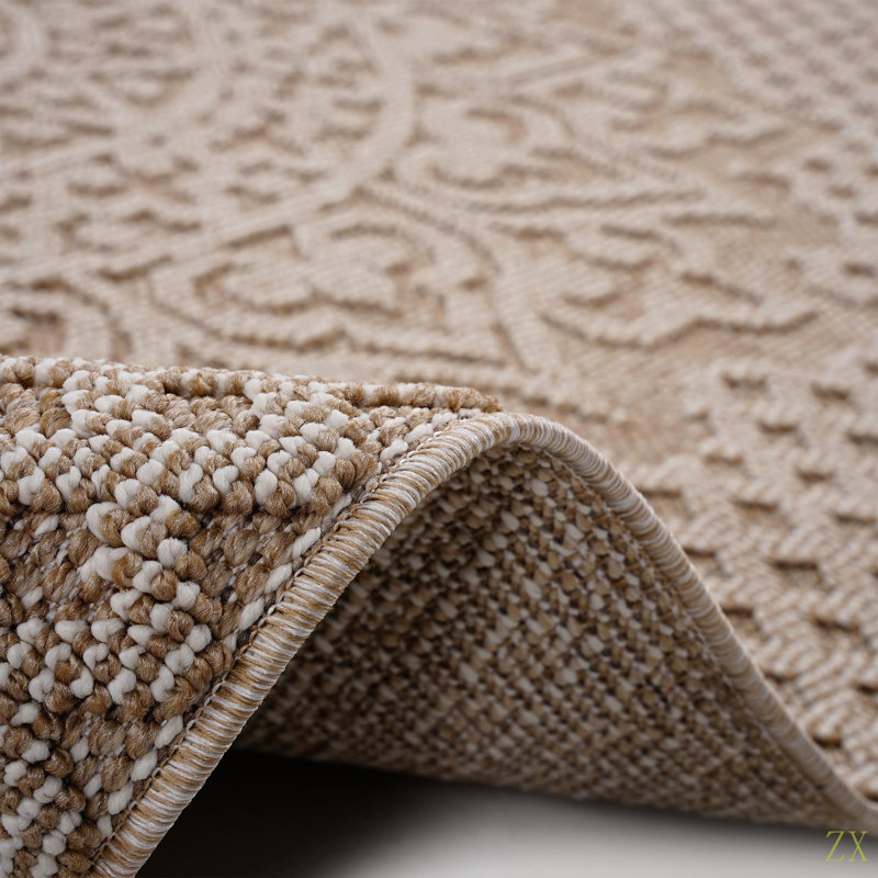 Tapis intérieur / extérieur 8X10 Medallion, Rectangle 7 pi 9 po x 10 pi
