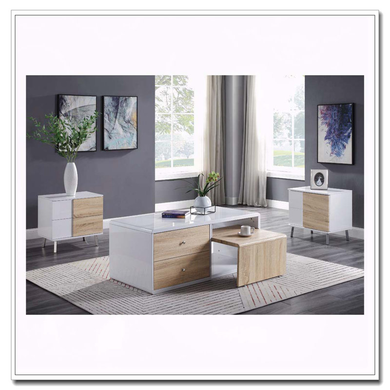 White High Gloss 4-Drawer Coffee Table