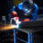 35'' H X 36'' W X 18'' D Welding Table, Adjustable Height Workbench with Shelf
