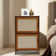 Bamboo 2 Tier Nightstand Cabinet for Bedroom, Living Room