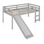 Lit mezzanine avec glissade, conception multifonctionnelle-536436594-536436593