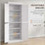 Armoire de rangement de 72,5 po, armoire de cuisine autoportante avec 4 portes et tablettes réglables