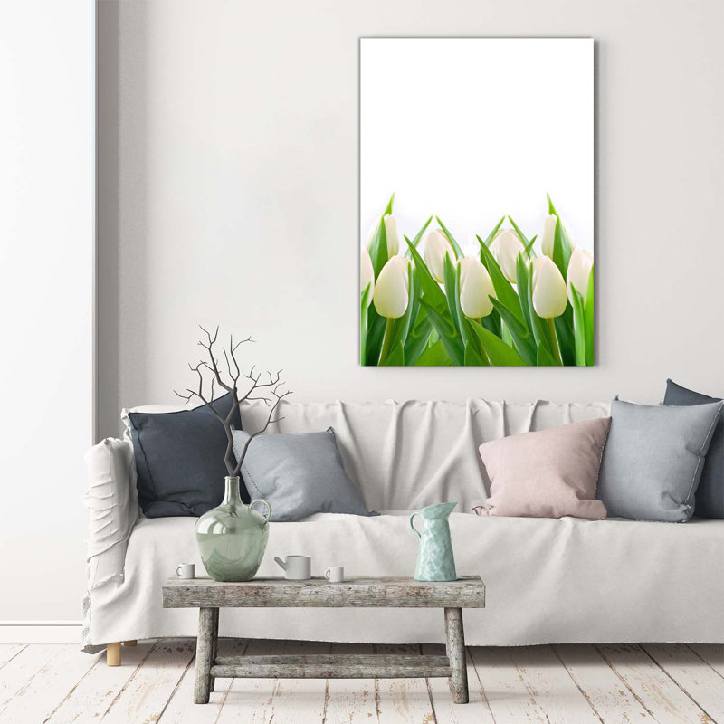 White Tulips - Wrapped Canvas Print
