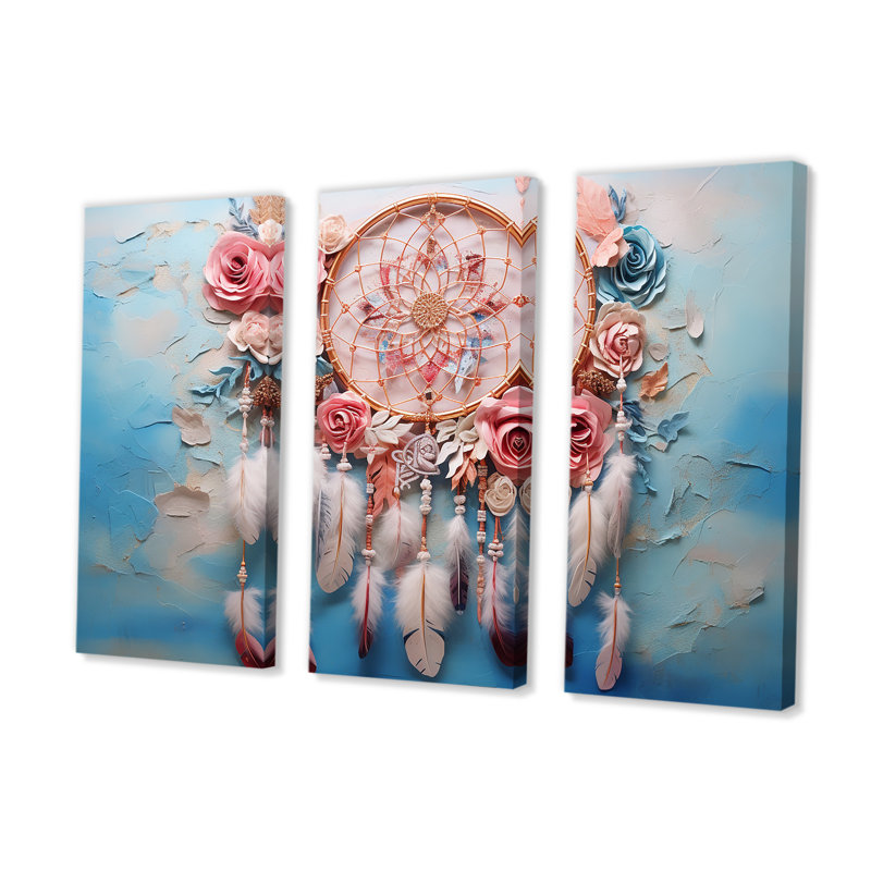 Enchanting Dreamcatcher - Dream Catcher, ensemble d'art mural en toile, H 28 po x l 36 po x P 1 po