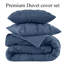 Pintuck Microfiber Duvet Cover Set with Pillowcases – Pleated Textured Bedding, Soft Luxury Quilt Cover, Breathable All-Season Comforter Cover, Modern Hotel Style Bed Set-123796617-123796619