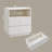 Fluted End Table with Charging Station, 21.65" Wide Side Table with 2 Drawers-1610142332