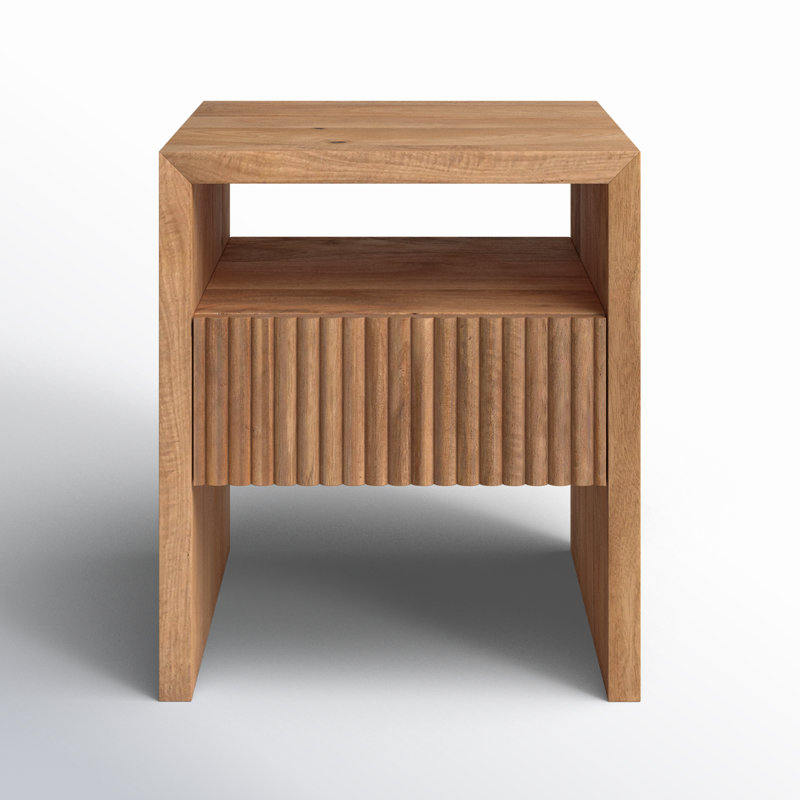 Table de chevet en bois massif 17,5 po l 17,5 po