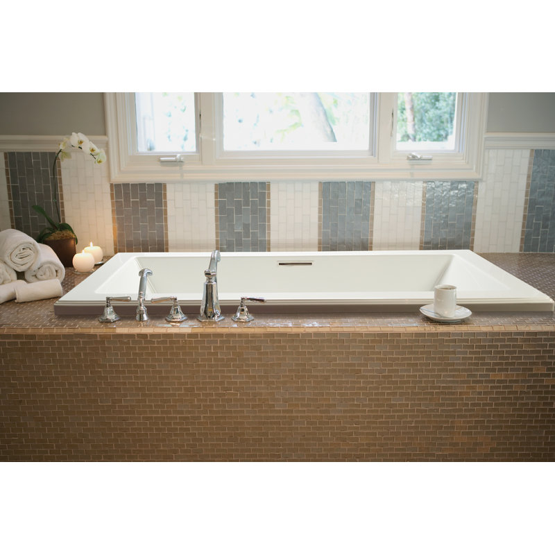 MTI Solutions 65.625" Whirlpool Bathtub, White