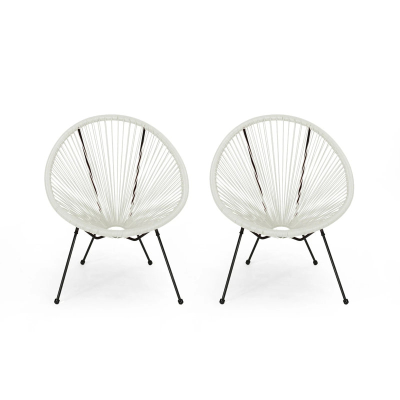 Ensemble de 2 chaises longues d'extérieur Roomfitter, White