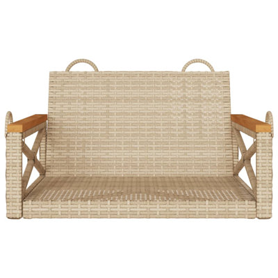 Rosecliff Heights Swing Bench 24.8"X24.4"X15.7" Poly Rattan