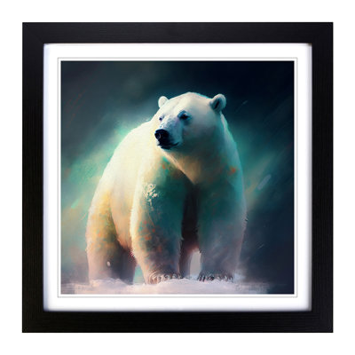Polar Bear Gestural No.1 - Framed Print