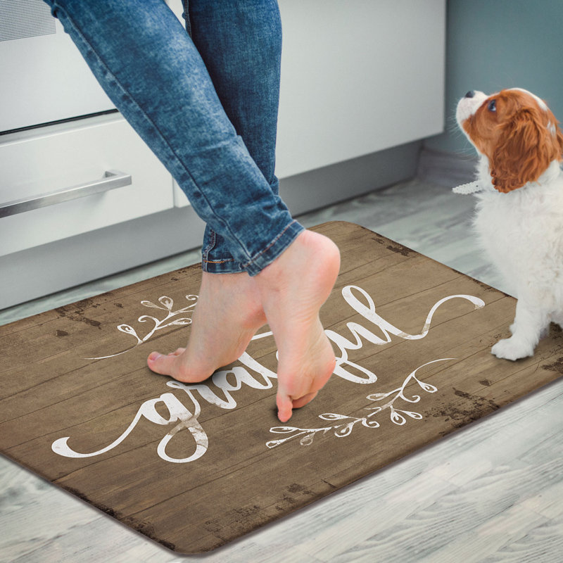 Rustic Grateful 30" x 20" Kitchen Comfort Floor Mat