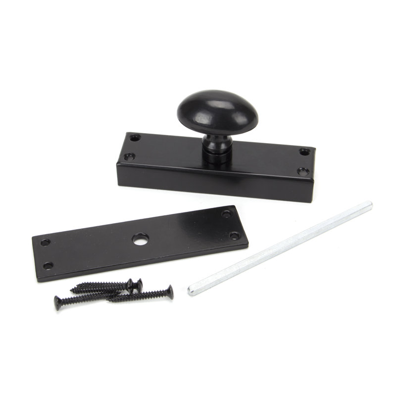 Cremone Pewter Knob for Bolt, Black