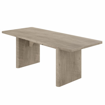 Farmhouse Extendable Rectangular Dining Table, 63-82.7 in Expandable Dining Room/Kitchen Table