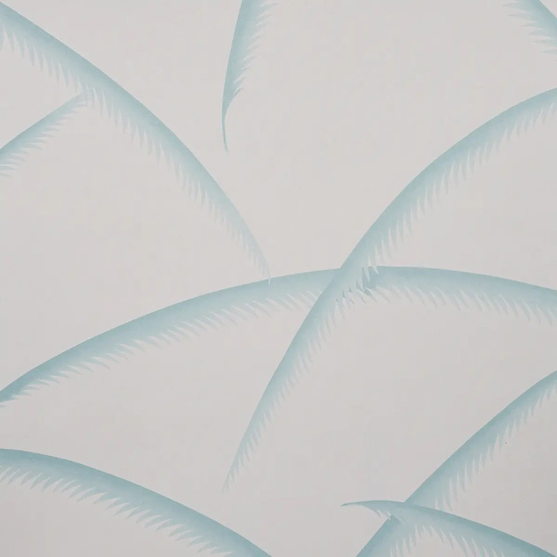 Deco Palms Wallpaper, Seaglass