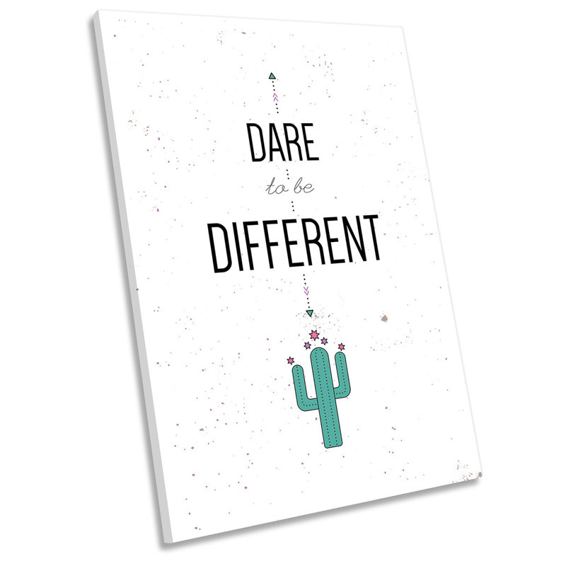 Dare To Be Different Picture - Wrapped Canvas Print, 45.7cm H x 30.5cm W x 2cm D