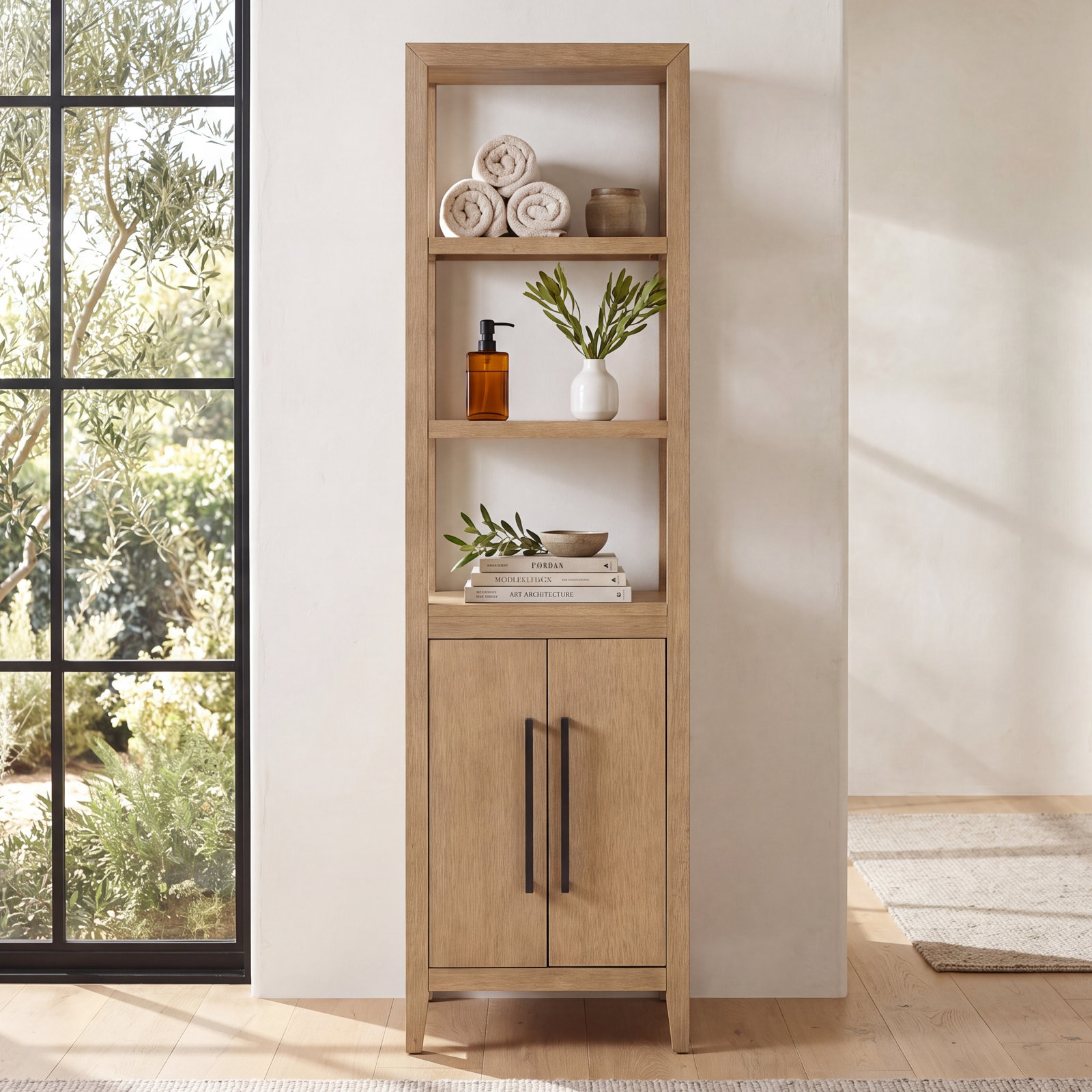 Alsup Solid Wood Linen Cabinet