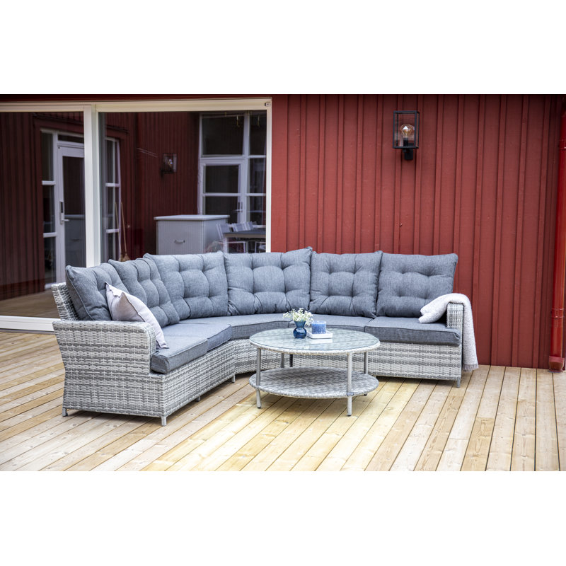 Mishti 5 Seater Rattan Corner Sofa Set