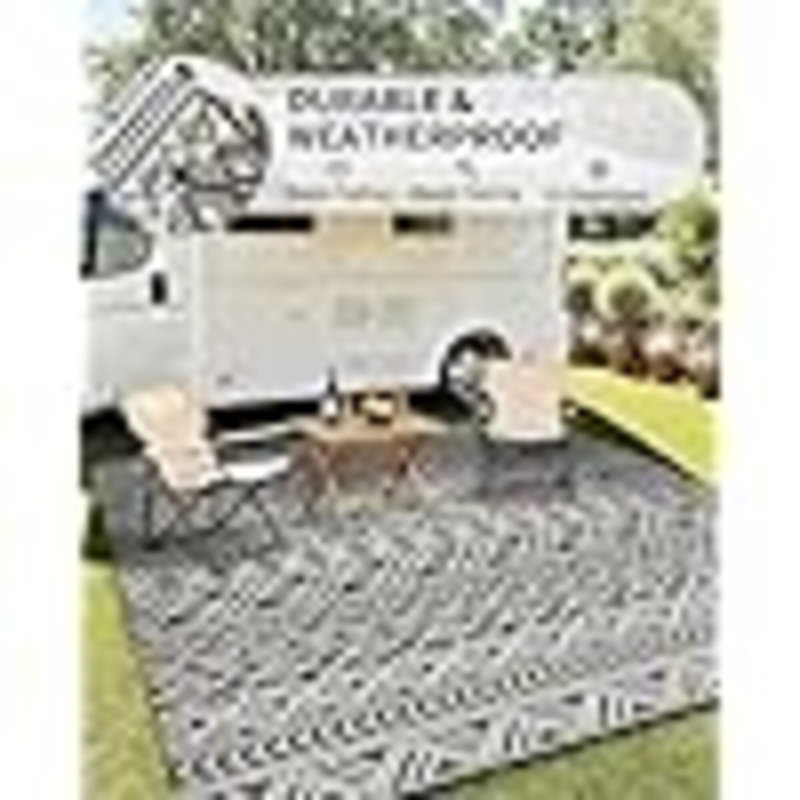 Tapis d'extérieur imperméable à l'eau pour l'extérieur, Rectangle 6 pi x 9 pi