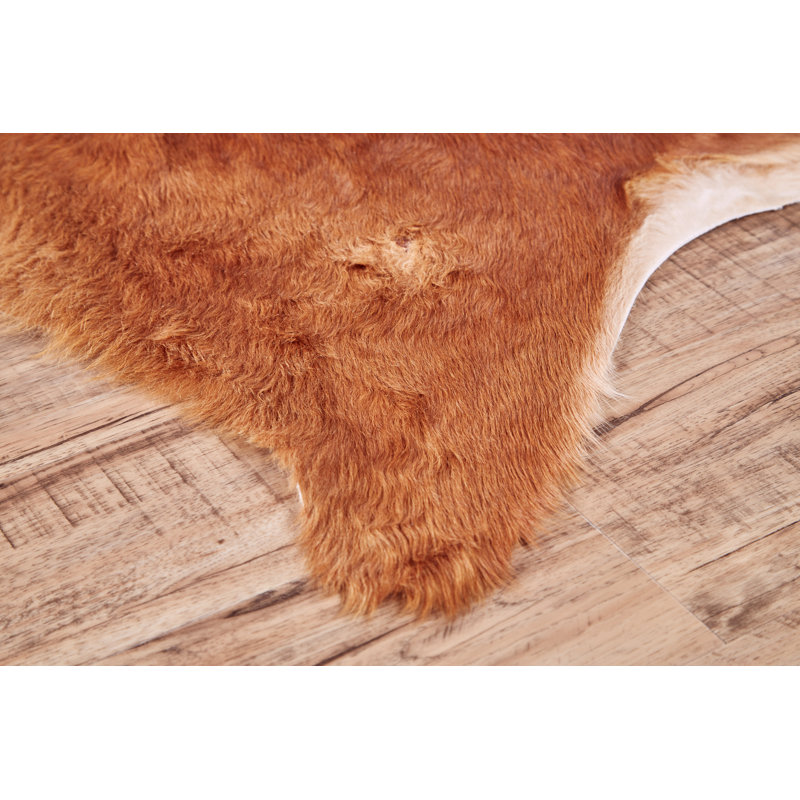 Tapis en cuir de vache 1 pi x 1 pi Novelty, Rectangulaire : 12 pi x 15 pi