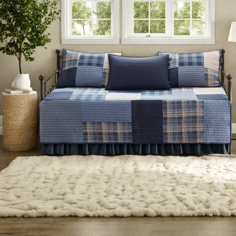 Ensembles de literie de style campagne moderne, coton confortable, conception de lit de jour confortable