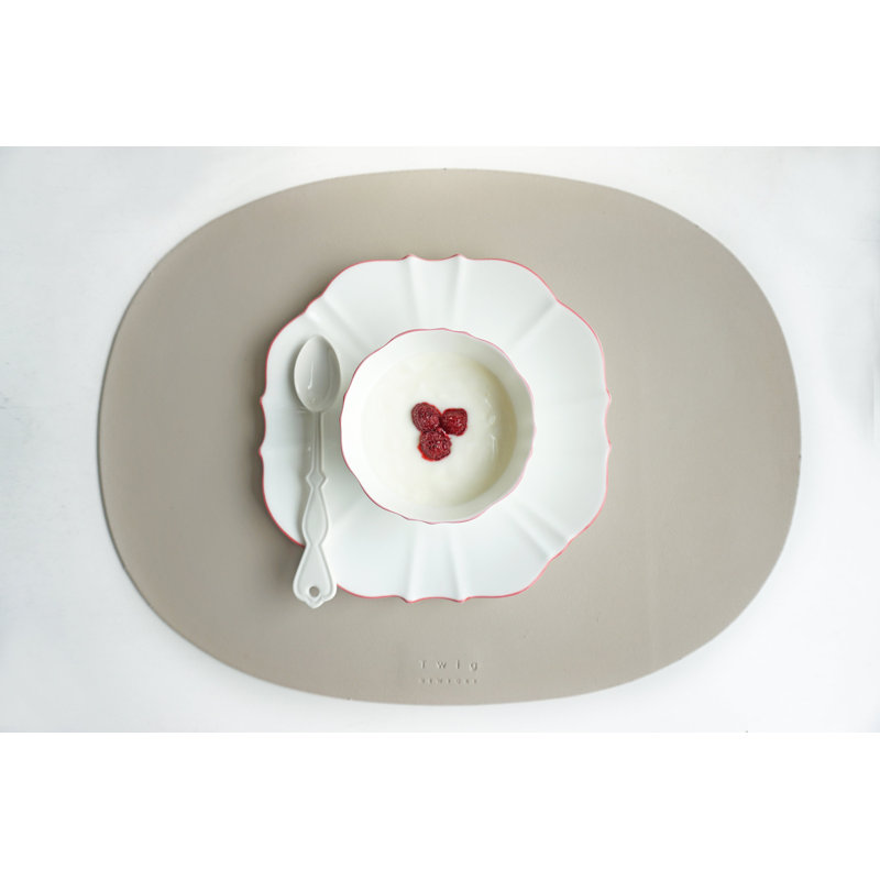 Amelie Bone China Rice Bowl, White/Pink