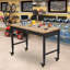 Workbench Workbench réglable, établi pour garage Station de travail robuste avec 4 roues verrouillables Table de travail en bois d'hévéa polyvalente d'une capacité de 2 000 lb avec prises de courant