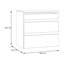 Add-On Chest of Drawers for Wardrobes, 3 Drawers, Engineered Wood, Gray, 53.5cm W x 78.2cm H x 52.7cm D-111362250