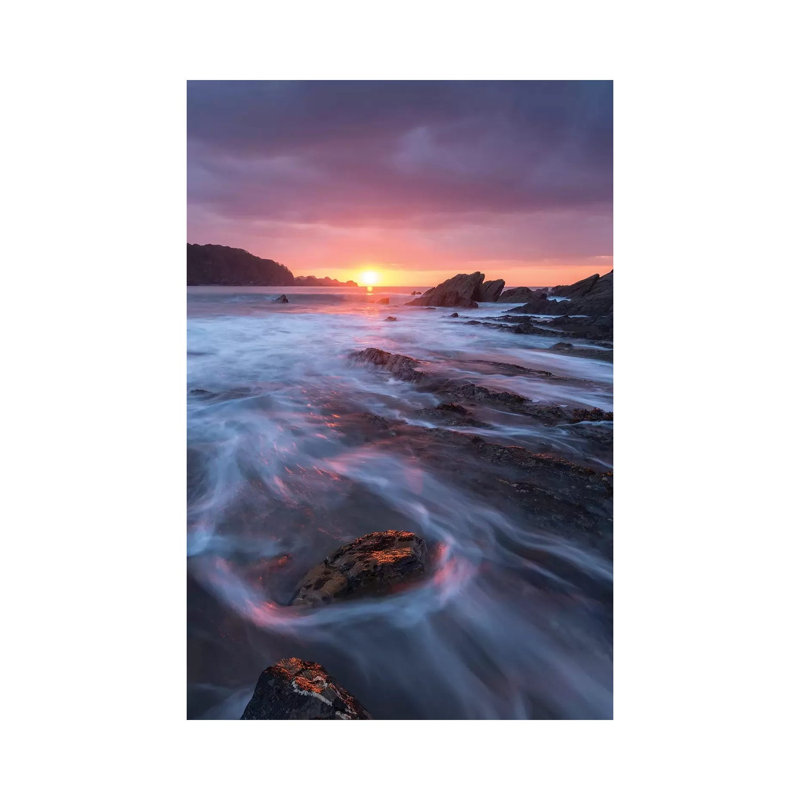 Sunset Seascape by Adam Burton - Wrapped Canvas Gallery-Wrapped Canvas Giclée, 20.32 cm H x 30.48 cm W