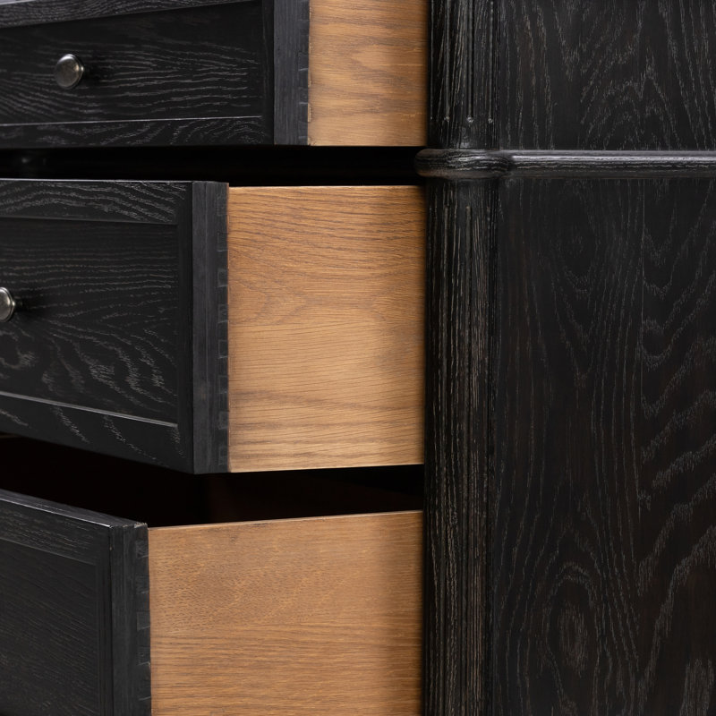 Toulouse 6 - Drawer Dresser, Distressed Black