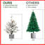 Arbre de Noël enneigé 6,5 pi avec 350 lumières DEL blanc chaud, 1386 pointes Pe +, 31 pieds en pin et base de pot pour une décoration décorative élégante