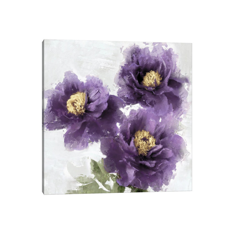 Purple Bloom II by Jesse Stevens - Wrapped Canvas Painting, 66.04 cm H x 66.04 cm W x 1.91 cm D