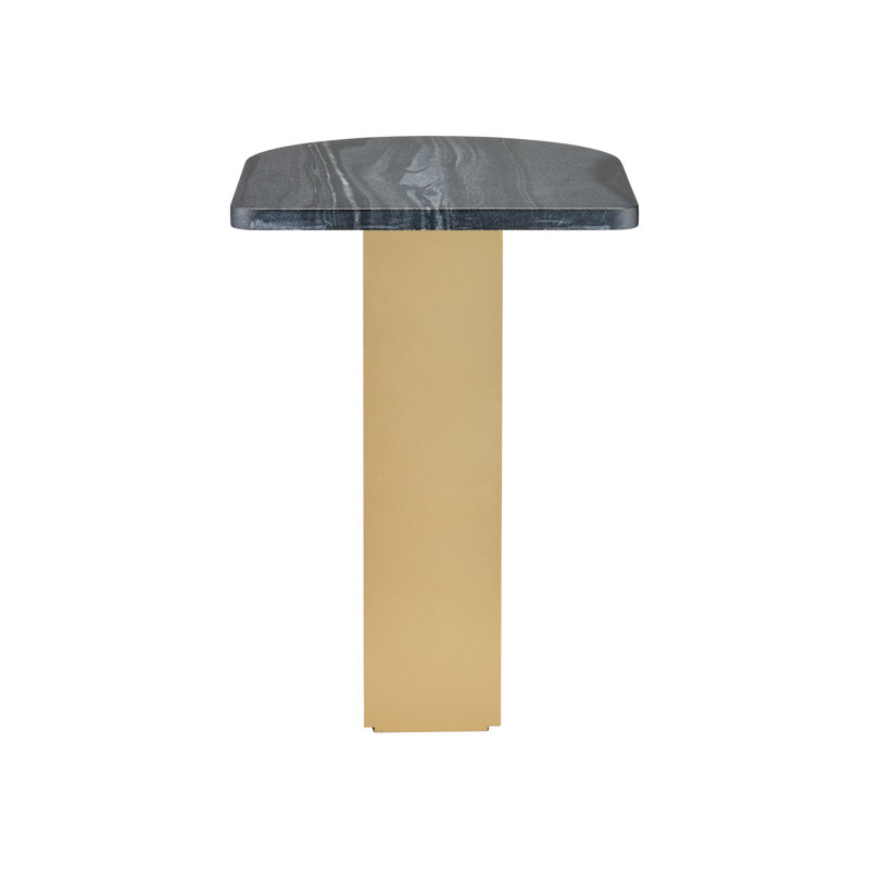Stone Pedestal End Table