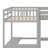 Wooden High Loftbed With Ladder，Safety Guardrail And 2 Built-In L-Shaped Desks-569341291