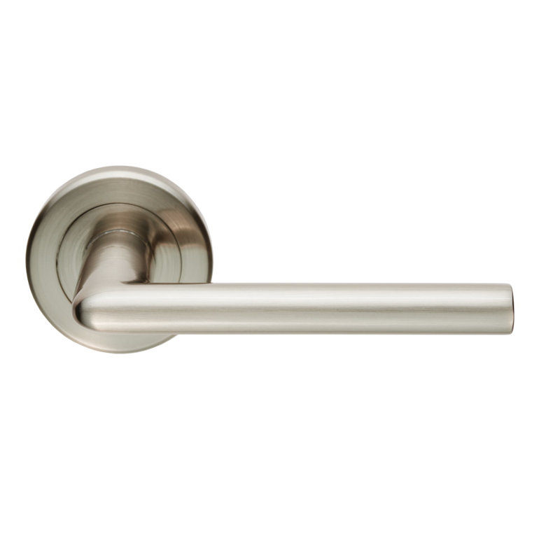 Dieci Latch Door Handle, Satin Nickel