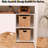 Wicker Storage Cubes Wicker Storage Baskets Rectangular Laundry Organizer Totes For Shelves,Foldable Handwoven Water Hyacinth Storage Baskets For Organizing Set Of 2 Pcs.