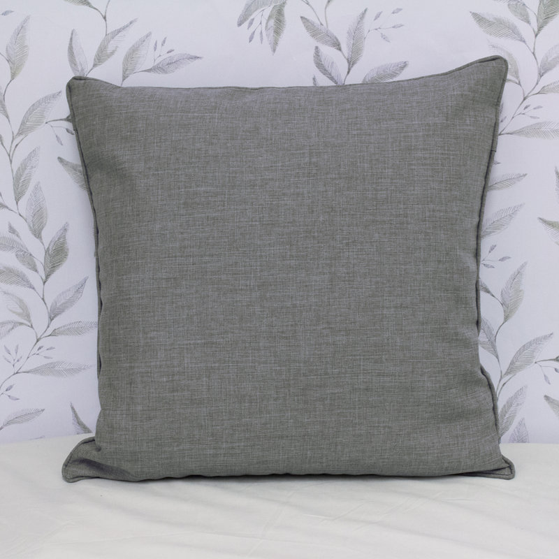 Square Throw Pillow Cover, Silver