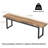 Dining Bench Pair Of 2 For 6-8 Person, Farmhouse Indoor Kitchen Table Benches, Bed Bench, Industrial Shoe Bench (Brown 2Pcs)