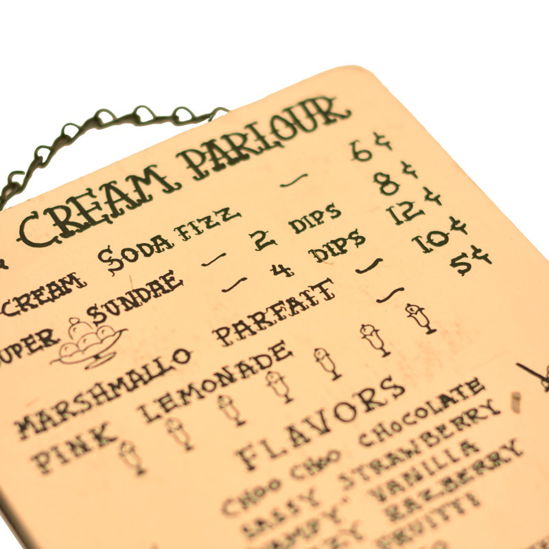 Vintage Ice Cream Parlor Hanging Menu Wooden Sign Kitchen Wall Art Home Decor Vintage Ice Cream Parlor Hanging Menu Wooden Sign Kitchen Wall Art Home Decor