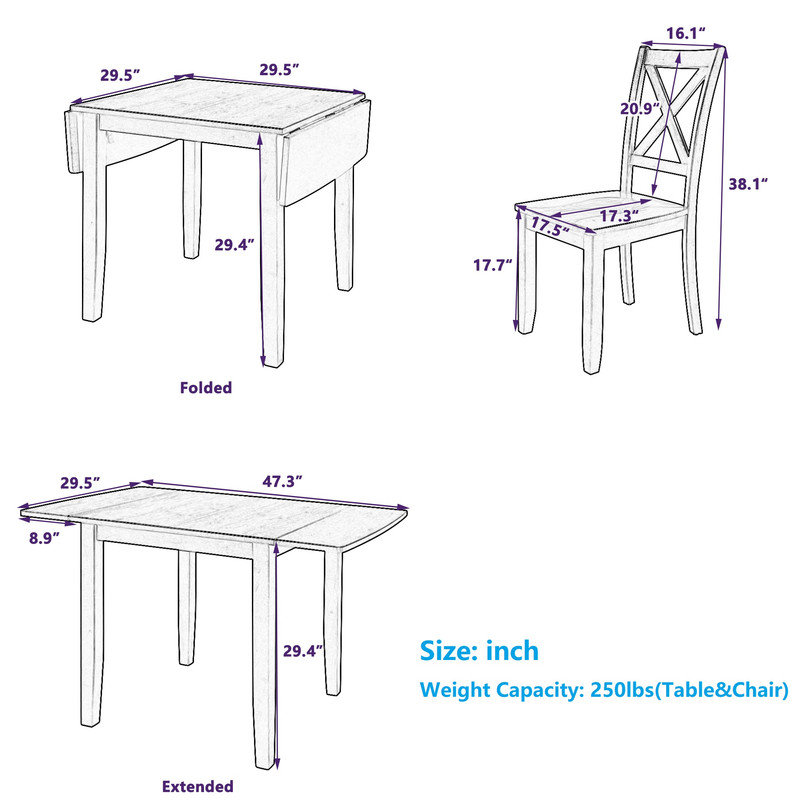 2 - Person Counter Height Dining Set, Espresso