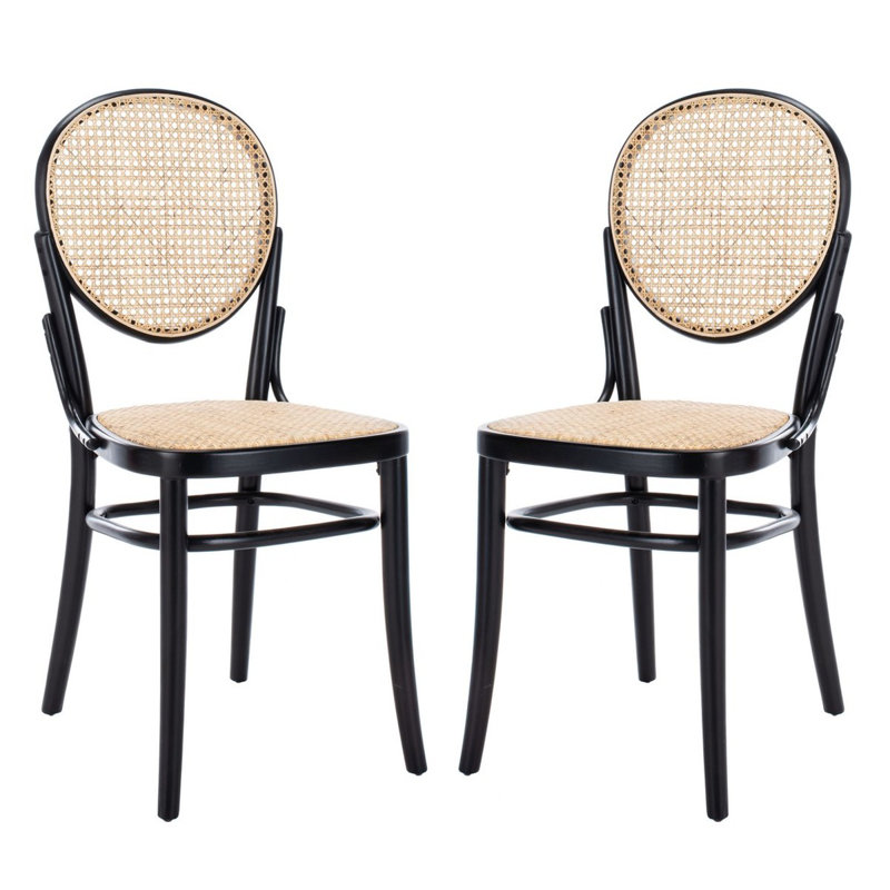 Chaise parsons Moberly, Noir / naturel