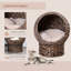 Lit pour chat surélevé tissé à la main avec coussin moelleux et forme d'œuf de chat PawHut-777783353-777783355