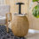 Colt 17" Coastal Bohemian Hand-Woven Hyacinth Storage Stool with Lid