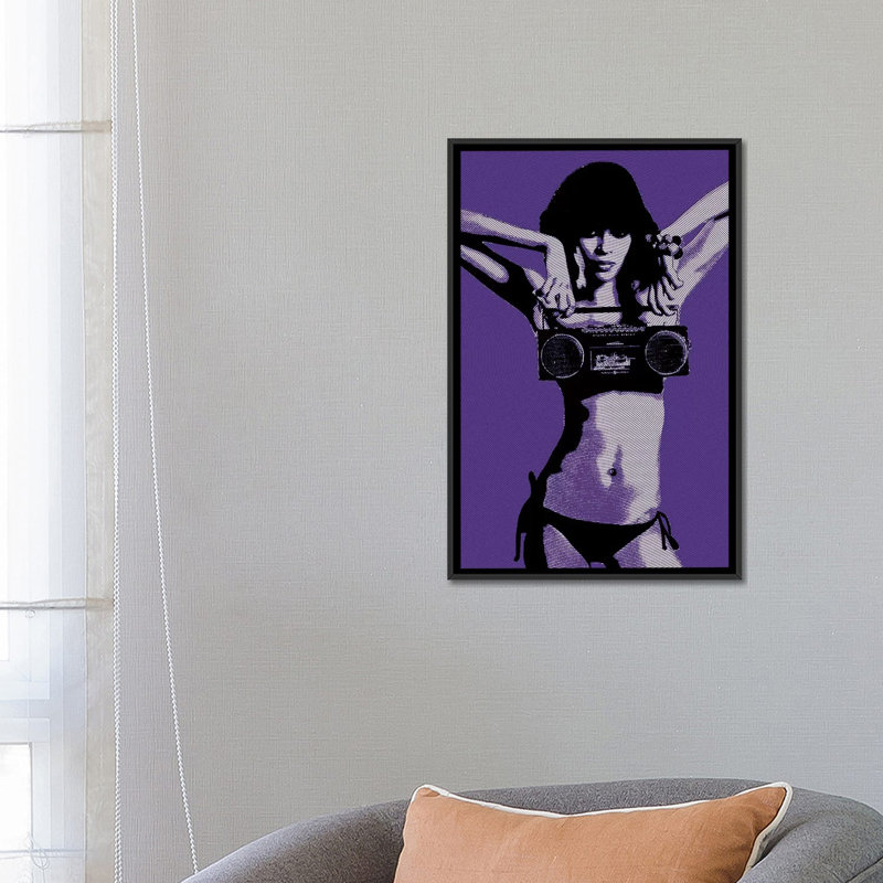 «Box Circles I» par Steez - impression sur toile tendue, H 26 po x l 18 po x P 1,5 po, Toile avec cadre noir
